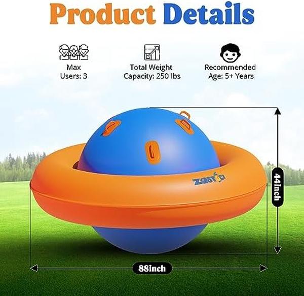 NM56592 88 x 88 x 43.75 in. Inflatable Rock-It Rocker Bouncer Dome with Electric Pump