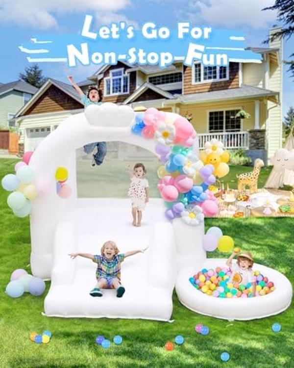 NM56603 11 x 11 ft. Inflatable Bounce House with Slide & Ball Pit
