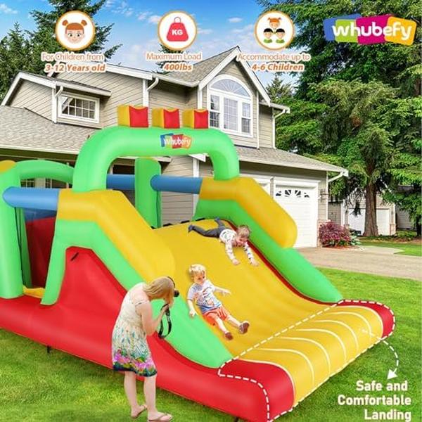 NM56617 18 x 8.2 ft. Inflatable Obstacle Course for Kids 3-12