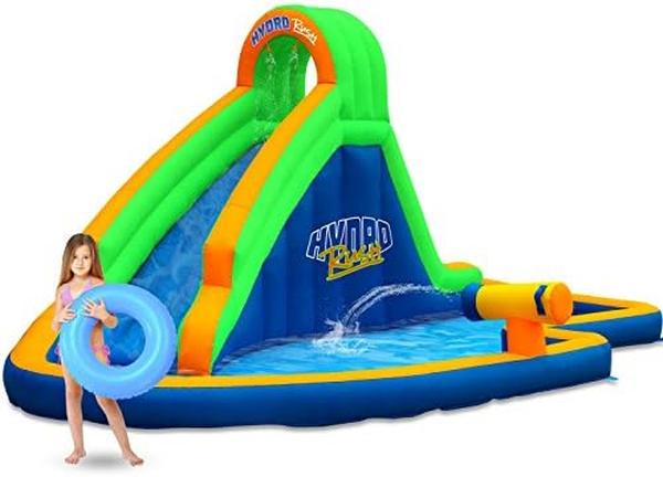 NM56642 19 x 11 ft. Zone Hydro Rush Inflatable Water Slide Plus Blower