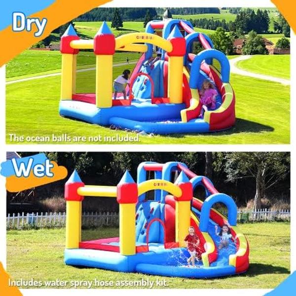 NM56667 Giant Inflatable Bounce House with Water Slide