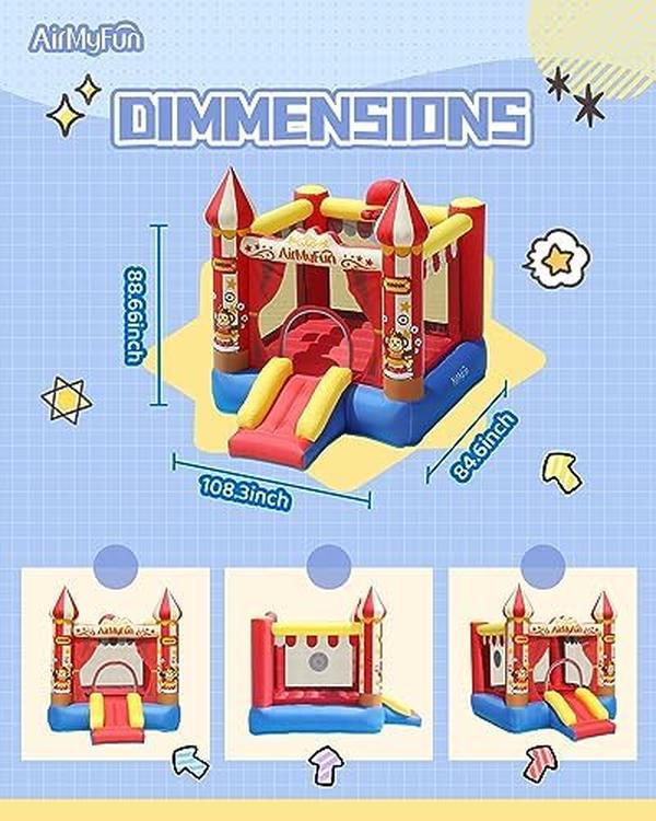 NM56668 Small Inflatable Bounce House for Kids Outdoor & Indoor