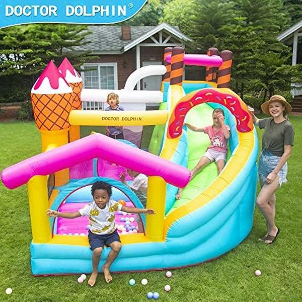 NM56679 Dolphin Inflatable Bounce House for Kids