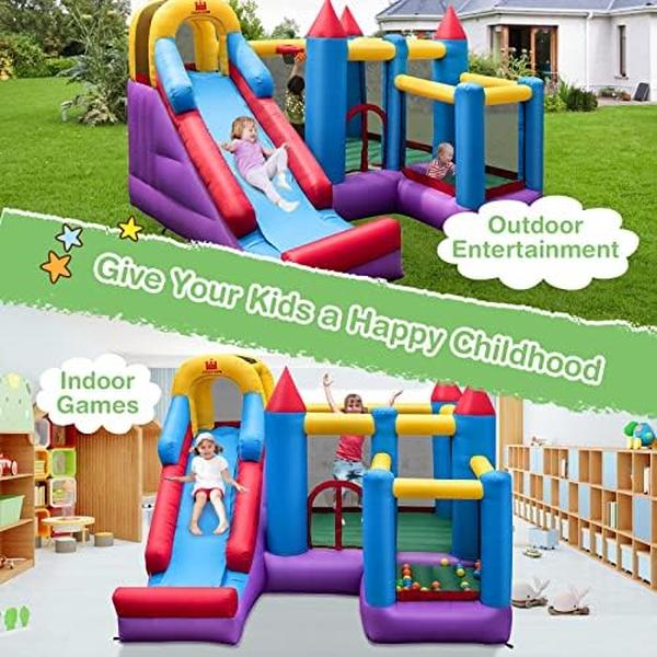 NM56718 Inflatable Bounce House with Slide