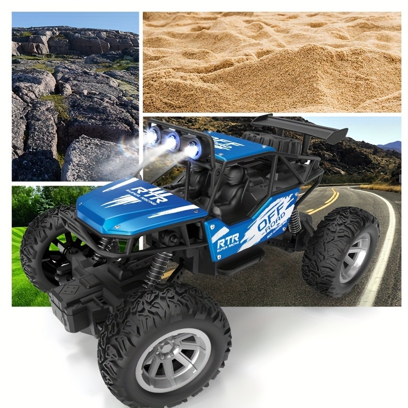 1:18 R/C Alloy, 27MHz Full-function Wireless Radio Control High-performance Climbing Vehicle, LED Roof Lights Fearless Night Driving.
