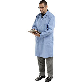 Picture of Superior Surgical Manufacturing 500752 Unisex Microstatic ESD Lab Coat - Blue&#44; Extra Large