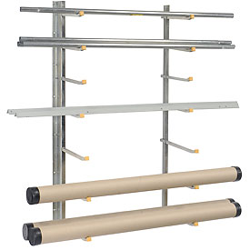 Wall Mounted Storage Rack - Zinc - Set of 2 - Heavy-Duty Steel