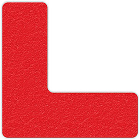 L Shape Floor Marking Tape, Red - Pack of 25