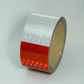 B2146039 Conspicuity Reflective Tape, Red & White, 2 in. x 30 ft. Roll