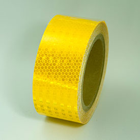 B2146044 Super Brite Reflective Tape, Yellow, 2 in. x 30 ft. Roll
