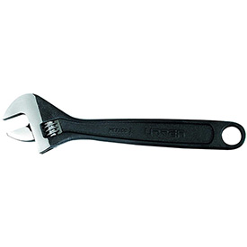 B992742 Adjustable Wrench, 8 in., 1 in. Max Opening, Black Finish