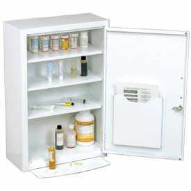 Medicine Cabinet with Pull-Out Shelf, 18 x 8 x 27 in. - White