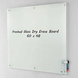 Frosted Glass Dry Erase Board - 60 x 48 in.