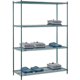 Nexel Green Epoxy Wire Shelving, 60 x 21 x 86 in.