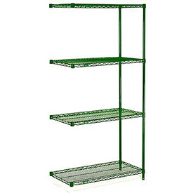 Nexel Green Epoxy Wire Shelving Add-On, 60 x 21 x 54 in.