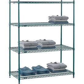 Nexel Green Epoxy Wire Shelving, 48 x 24 x 54 in.
