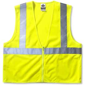 GloWear Class 2 Super Econo Vest - Lime - Small/Medium - ANSI Certified