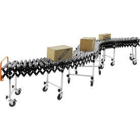 168112 Portable Flexible & Expandable Conveyor, Steel Skate Wheels - 175 lbs