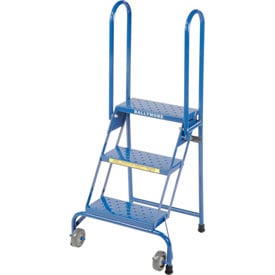 3 Step Lock-N-Stock Folding Ladder - Blue