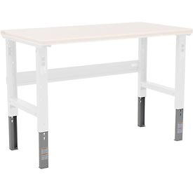 Height Adjustable Leg Extender Kit - 35-1/2 to 43, Gray, 2PK