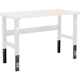 Height Adjustable Leg Extender Kit, 35-1/2 to 43,  Black, 2PK