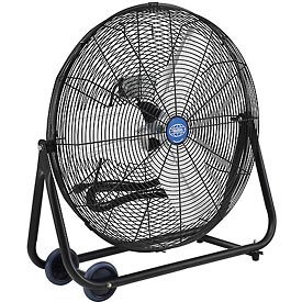 24 in. Portable Tilt Floor Fan- Direct Drive - Black