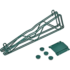 Global Industrial DAB18GZ 18 in. Double Arm Fixed Wall Bracket-Green