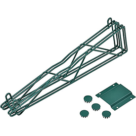 Global Industrial DAB21GZ 21 in. Double Arm Fixed Wall Bracket-Green