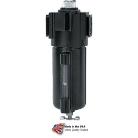 Tri-Star Coalescing Filter, Zinc Bowl, 0.5 in. NPT, 250 PSI - Black