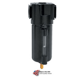 Tri-Star Particulate Filter, Metal Bowl, 0.38 in. Npt, 250 PSI - Black