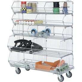 Picture of Global Industries 339017 Stackable Bin Rack Removable Wire Bins - Gray