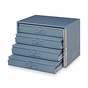 Picture of Global Industries 493498 Durham Steel Compartment Box Rack with 4 Adjustable Divider Compartment Boxes&#44; 20 x 15 75 x 15 in.