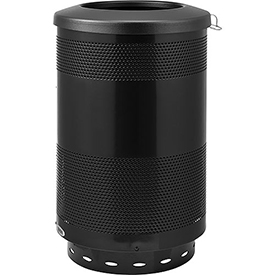 Picture of Global Industrial 641314BK 55 gal Perforated Steel Receptacle with Flat Lid - Black