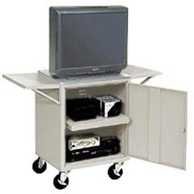 Picture of Global Industries 241863GY Gray Side Shelves for Security Audio Visual Cart - Set of 2