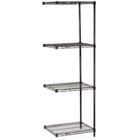 Nexel Black Epoxy Wire Shelving Add-On, 30 x 24 x 74 in.