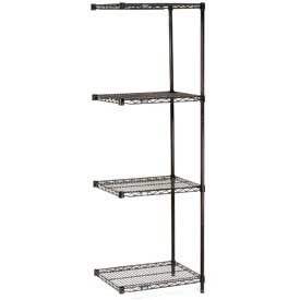 Picture of Global Industrial B970183 Nexel Black Epoxy Wire Shelving Add-On&#44; 72 x 18 x 63 in.