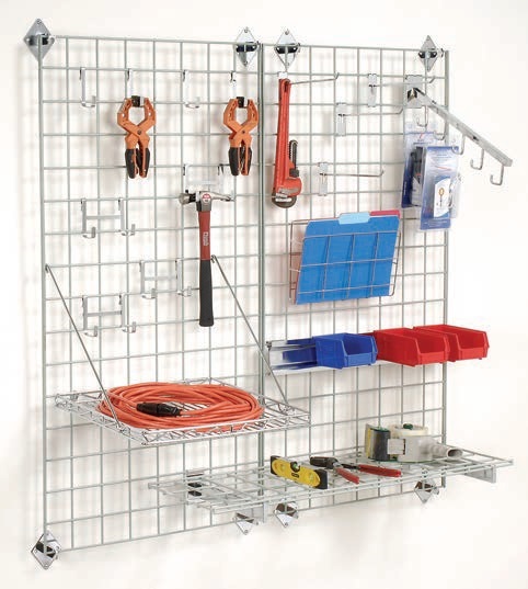 B2256833 4-Shelf Solid Plastic Shelving Unit, Chrome Posts - 18 x 36 x 63 in.