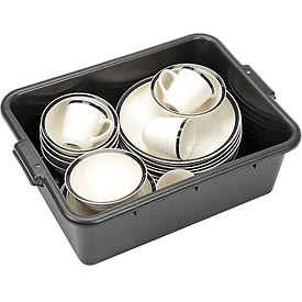 Picture of Winco DWL Industries B1357721 Dish Box, Black, 21.5 x 15.75 x 7.25 in., NSF