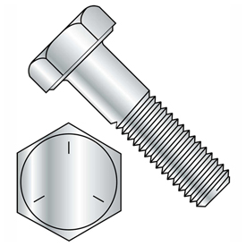 B2100816 Hex Cap Screw - 0.33-18 x 2.25 in. - Carbon Steel - Zinc CR Plus 3 - Grade 5 - PT - UNC - Pack of 100