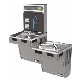 Halsey Taylor Bi-Level HydroBoost Water Refilling Station with Filter, Light Gray