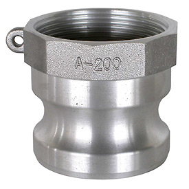 B187186 4 in. Aluminum Camlock Fitting - Male Coupler x FPT Thread