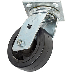 Picture of Casters&#44; Wheels & Industrial Handling 906233 Faultless Swivel Plate Caster 5 in. Mold-On Rubber Wheel