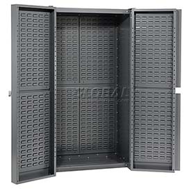 Picture of Global Industries 662142B Storage Cabinet with Louver In Doors & Interior 38 x 24 x 72 in. Assembled - Gray