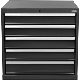 493320BK Modular Drawer Cabinet, 5 Drawers with Lock Without Dividers, 30 x 27 x 29.5 in. - Black