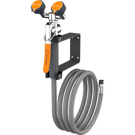 Picture of Guardian Equipment 240440 Emergency Eye Wash & Drench Hose Unit - Wall Mounted&#44; Silver & Orange