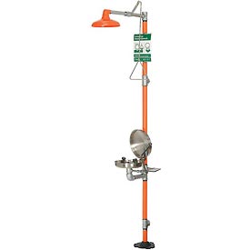 Picture of Guardian Equipment 436623 Safety Station with Eye Wash Stainless Steel Bowl & Cover&#44; Orange