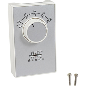 Line Voltage Thermostat, Cool Only, Single Pole, 50-90 Degrees F, 22 A, 120/277V AC