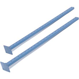 48inH Upright Kit, 200 lb Capacity, Steel, Blue