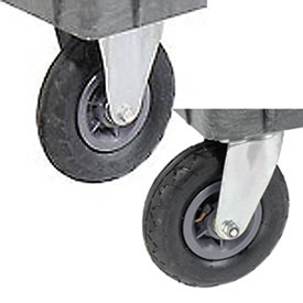 Replacement 8 in. Pneumatic Caster Kit for Plastic Service Carts, 2 Swivel, 2 Rigid