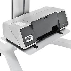 670066 Printer Shelf for Mobile Height Adjustable Laptop Workstations, Silver
